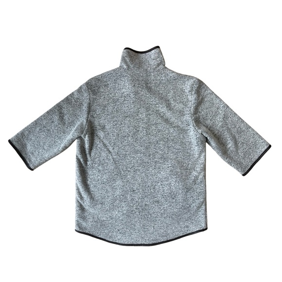Barneys New York Gray Knit Fleece 3/4 Sleeve Oversized Jacket - Size 4 - Picture 3 of 9